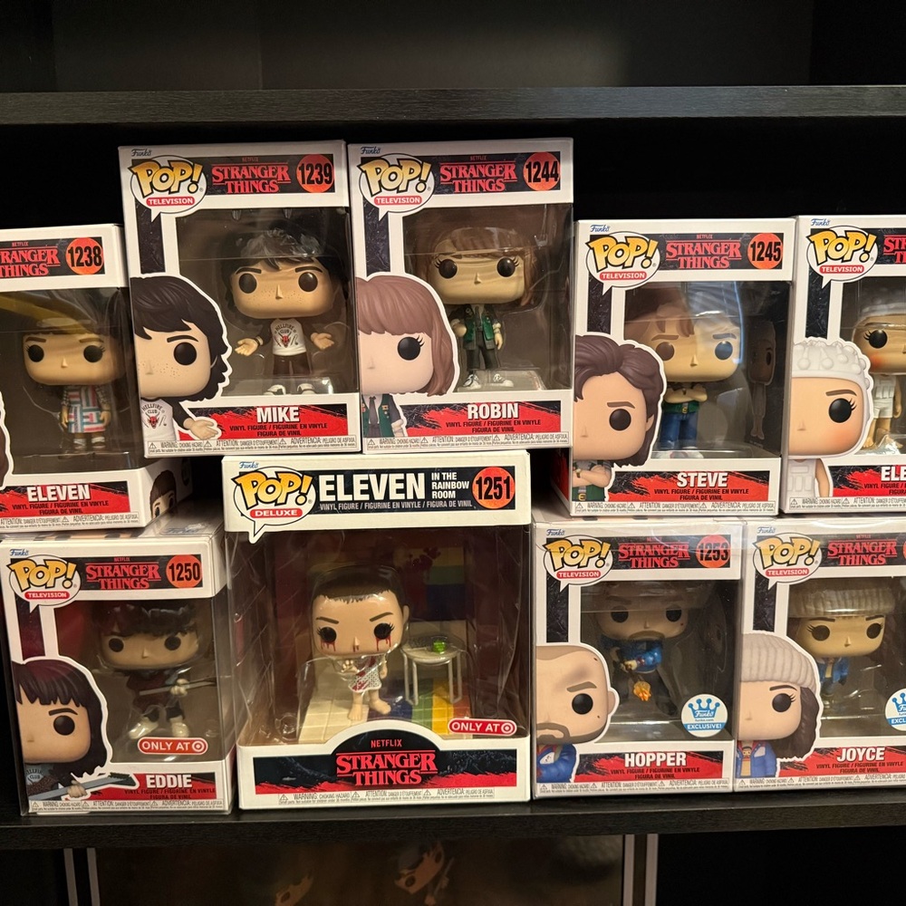 Funko Pop! Stranger Things Vinyl Figures Lot Eleven Mike Robin Steve Eddie etc